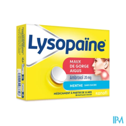 LYSOPAINE MENTHE 20MG S/S PAST 18