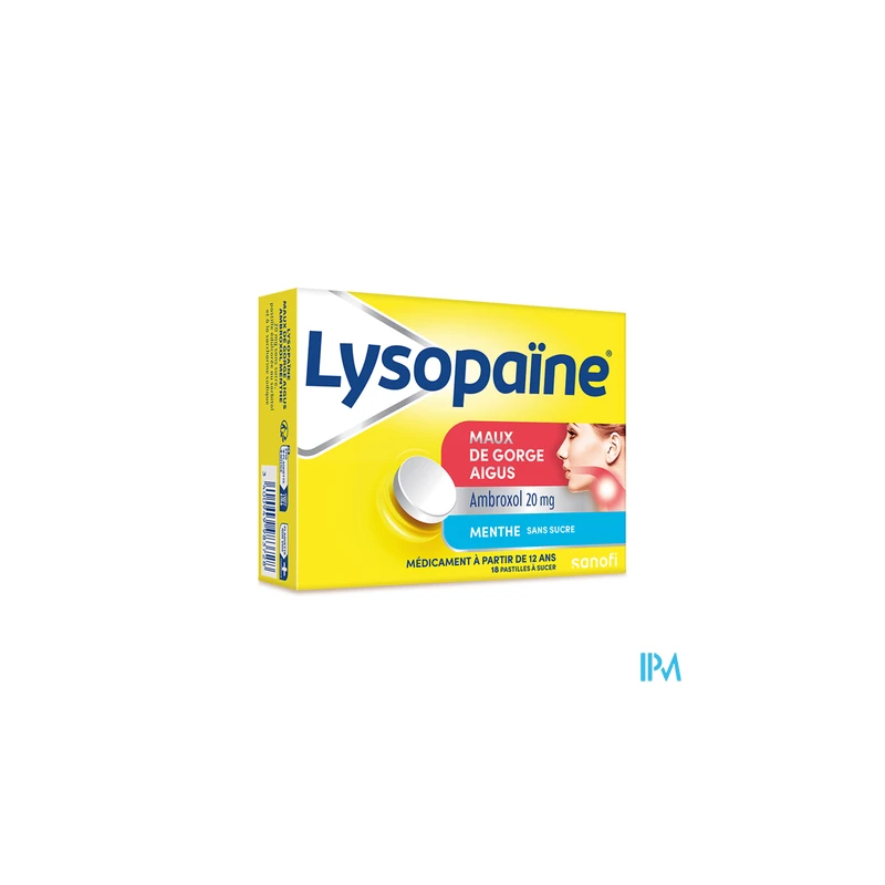 LYSOPAINE MENTHE 20MG S/S PAST 18