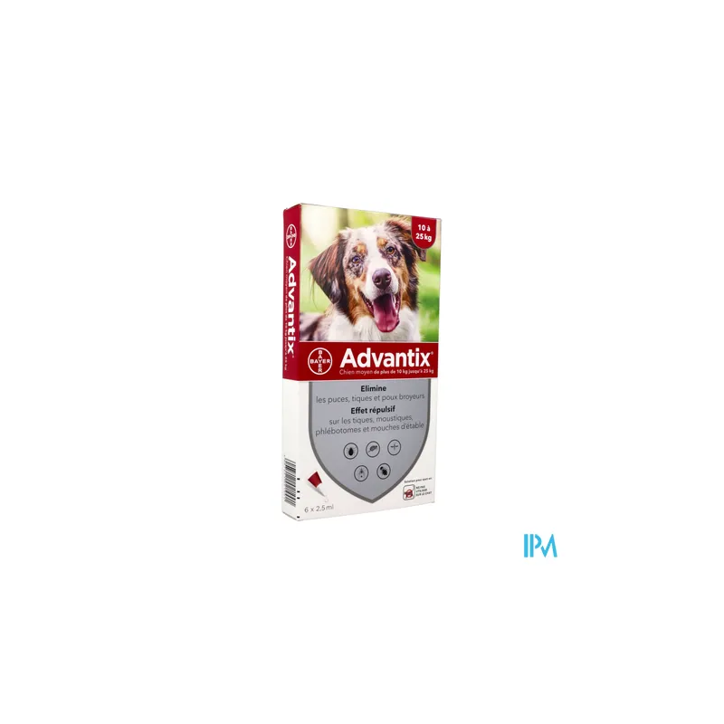 ADVANTIX MOY CHIEN PIPET2,5ML6