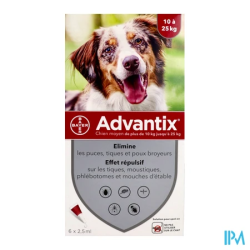 ADVANTIX MOY CHIEN PIPET2,5ML6