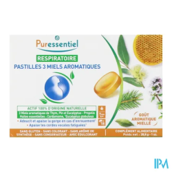 PURESSENTIEL RESP PASTIL 3 MIEL 18