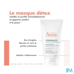 Avene cleanance masque detox 50ml - La Grande Pharmacie