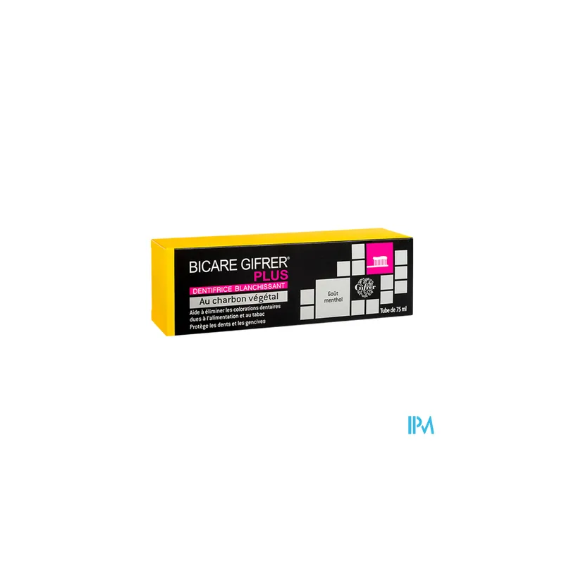 BICARE PLUS DENT CHARBON VEG 75ML