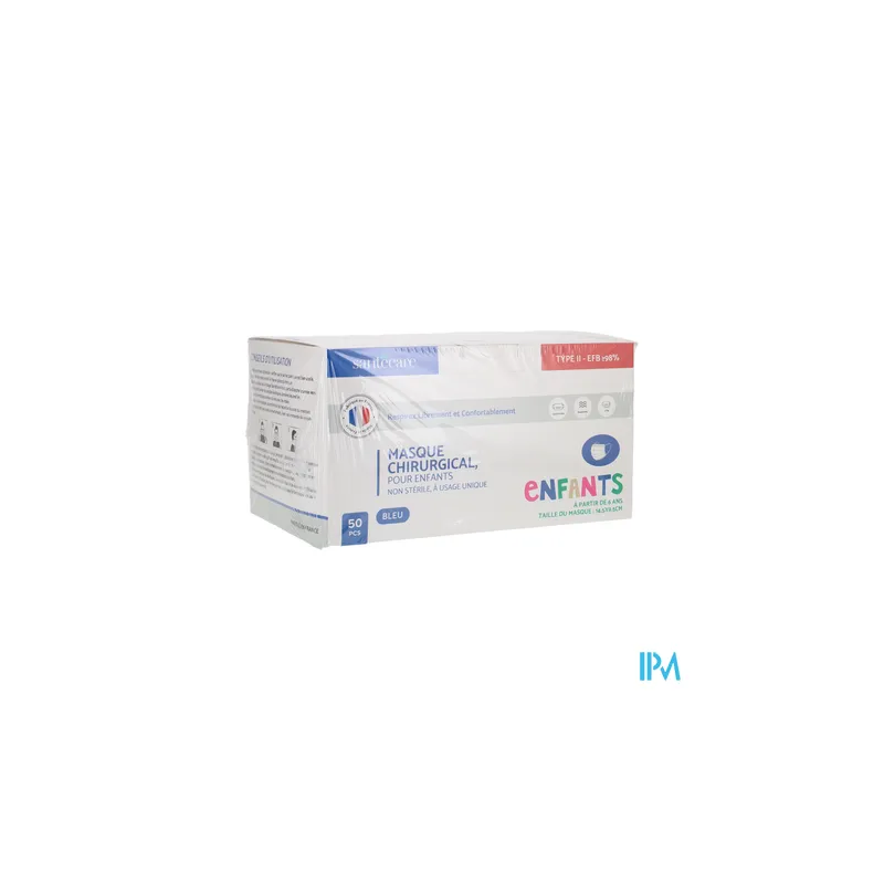 SANTECARE MASQ CHIR II ENF BLEU 50