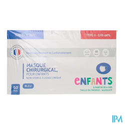 SANTECARE MASQ CHIR II ENF BLEU 50