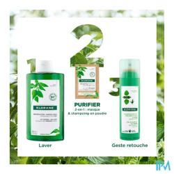 Klorane sh masq 2en1 ortie pdr3gx8 - La Grande Pharmacie