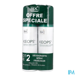 Keops deod fraich 48h vapo 100mlx2 - La Grande Pharmacie