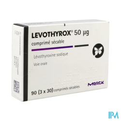 LEVOTHYROX 50MCG CPR SECABLE 90