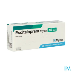 ESCITALOPRAM 15MG VTS CPR SEC 28X1
