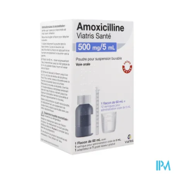 AMOXICILLINE 500MG/5ML VTS PDR FL1
