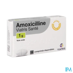 AMOXICILLINE 1G VIATRIS CPR DISP14