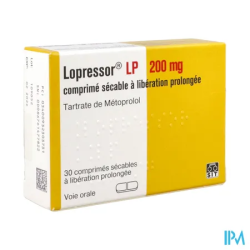 LOPRESSOR LP 200MG CPR SECABLE 30