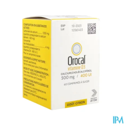 OROCAL D3 500MG/400UI CPR 60