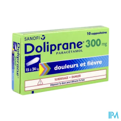 DOLIPRANE 300MG SUP 10