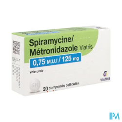 SPIRAM/MET 0,75MUI/125MG VTS CPR20