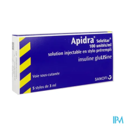 APIDRA 100U/ML SOLOSTAR STYLO 3ML5