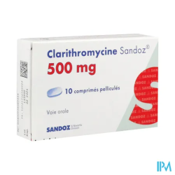 CLARITHROMYCINE 500MG SANDOZ CPR10
