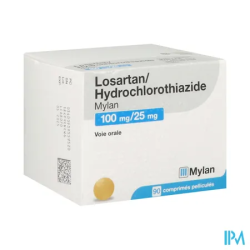 LOSARTAN/HYD 100/25MG VTS CPR 90