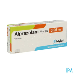 ALPRAZOLAM 0,25MG VTS CPR SEC 30