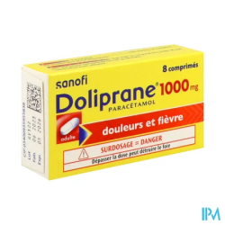 DOLIPRANE 1 000MG CPR 8