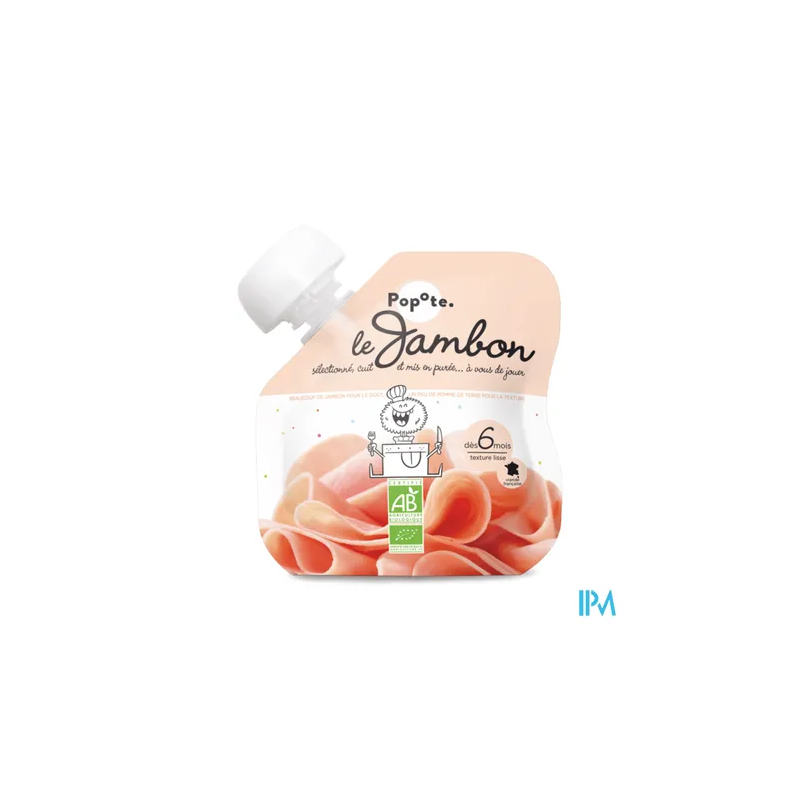 POPOTE PUREE JAMBON MORCEAUX 60G