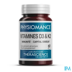 PHYSIOMANCE VITAMINES D3&K2 CAPS60