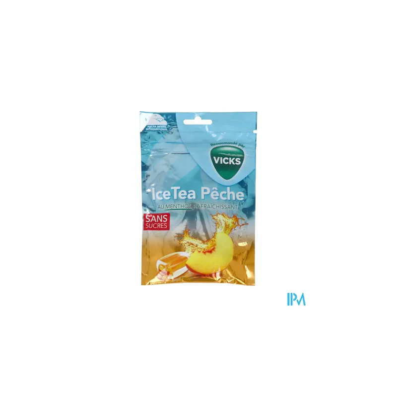 VICKS BONBONS ICE TEA PECHE SS 72G