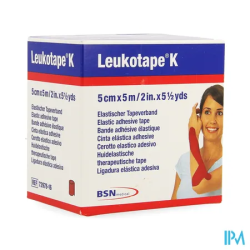 BDE LEUKOTAPE K ROUGE 5CMX5M