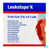 BDE LEUKOTAPE K ROUGE 5CMX5M