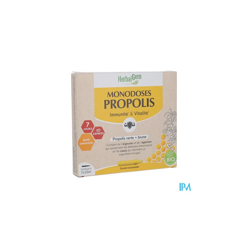 HERBALGEM PROPOLIS BIO MONOD7X10ML