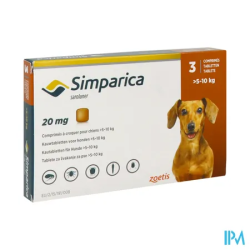 SIMPARICA 20MG CHIEN CPR A CROQ 3