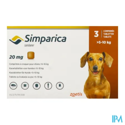 SIMPARICA 20MG CHIEN CPR A CROQ 3