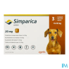 SIMPARICA 20MG CHIEN CPR A CROQ 3