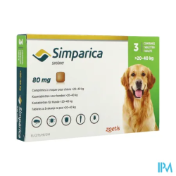 SIMPARICA 80MG CHIEN CPR A CROQ 3