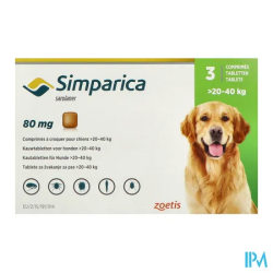 SIMPARICA 80MG CHIEN CPR A CROQ 3