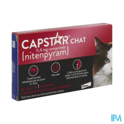 CAPSTAR CHAT 11,4MG CPR 6