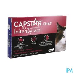 CAPSTAR CHAT 11,4MG CPR 6
