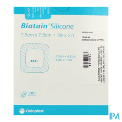 BIATAIN ADH SILICONE 7,5X7,5CM 10