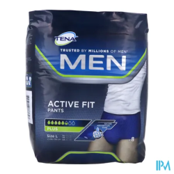 TENA MEN ACTIVE FIT LARGE 8