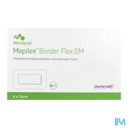 MEPILEX BORD FLEX EM S 6X12CM 10