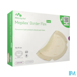 MEPILEX BORD FLEX OVA L 15X19CM 16