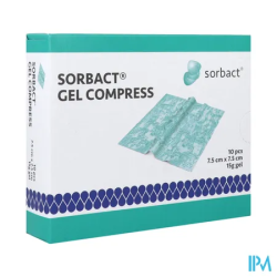 SORBACT GEL COMP PANS 7,5X7,5CM 10