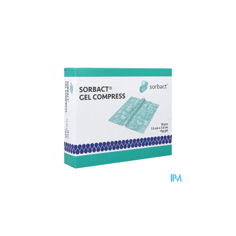 SORBACT GEL COMP PANS 7,5X7,5CM 10