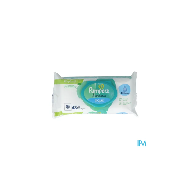 PAMPERS HARMONIE AQUA 0% LINGET 48