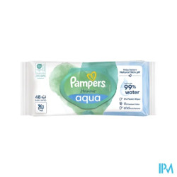 PAMPERS HARMONIE AQUA 0% LINGET 48