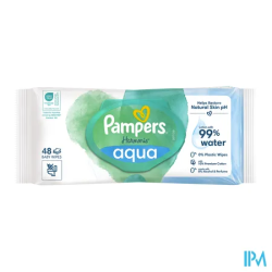 PAMPERS HARMONIE AQUA 0% LINGET 48
