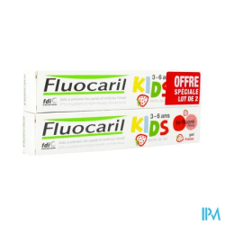 FLUOCARIL KIDS GEL FRAISE 50ML X2
