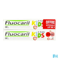 FLUOCARIL KIDS GEL FRAISE 50ML X2