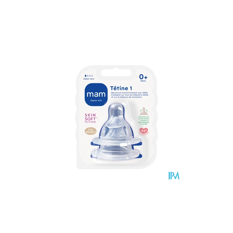 TETINE MAM SILK DEBIT 1 SILIC X2