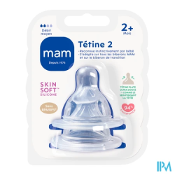 TETINE MAM SILK DEBIT 2 SILIC X2